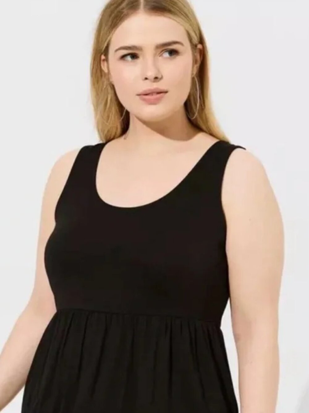 Torrid Supersoft Lace Up Back Swing Babydoll Tank 3X